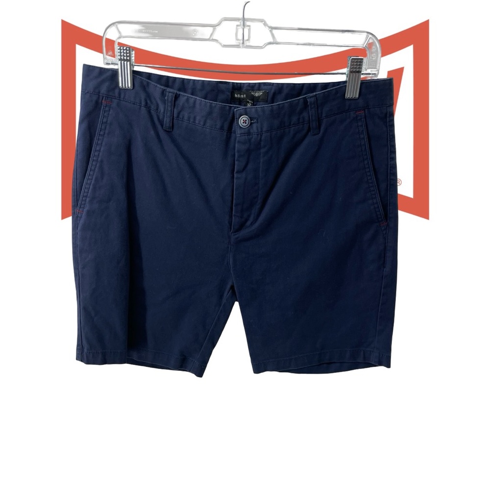 Nautica Dark Blue Flat Front Shorts - Picture 1 of 5